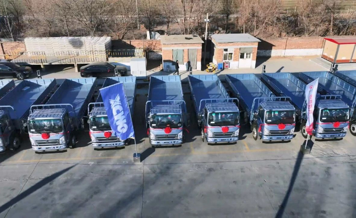 金年会轻卡新能源运输车批量交付山东客户